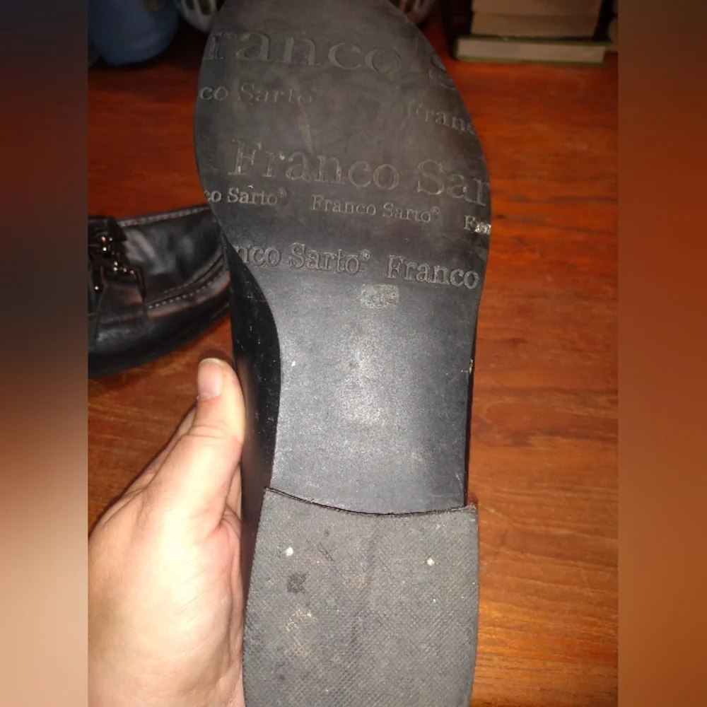 Franco Sarto Women's Black Leather Loafers, Size 8M, Made in Brazil - Picture 7 of 13